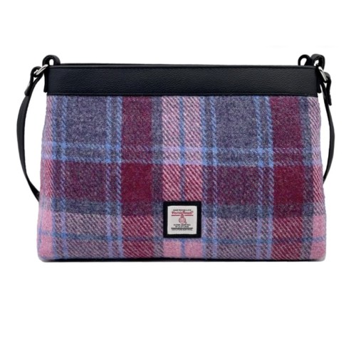 Harris Tweed Large Shoulder Bag Pink Check