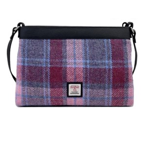 Harris Tweed Large Shoulder Bag Pink Check
