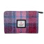 Pink & Purple Check Harris Tweed Medium Purse
