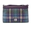 Harris Tweed Large Shoulder Bag Green and Purple Check