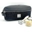 Harris Tweed Gents Wash Bag Charcoal