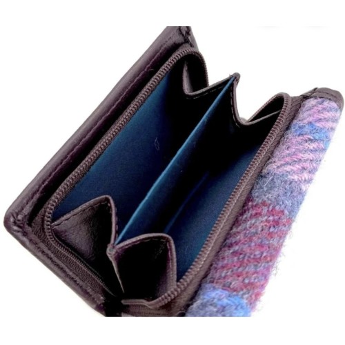 Harris Tweed Trifold Purse Pink Check