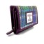 Harris Tweed Trifold Purse Green and Purple Check