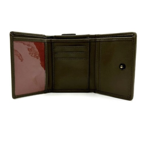 Harris Tweed Trifold Purse Maple