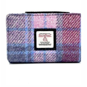 Harris Tweed Zip Purse Pink Check