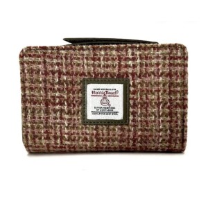 Harris Tweed Zip Purse Maple
