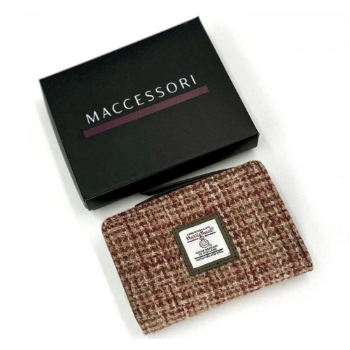Harris Tweed Zip Purse Maple