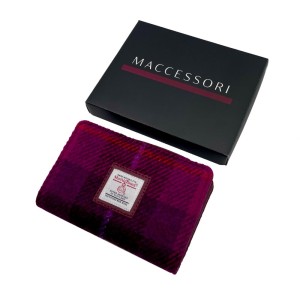 Harris Tweed Medium Purse Purple Check