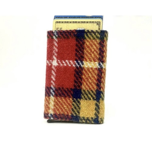 Harris Tweed Pop Up Card Holder Saffron