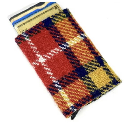 Harris Tweed Pop Up Card Holder Saffron