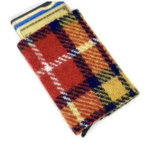 Harris Tweed Pop Up Card Holder Saffron