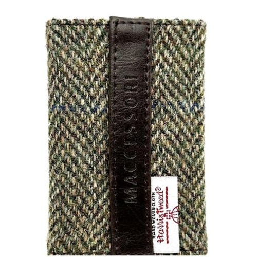 Harris Tweed Pop Up Card Holder Country Green