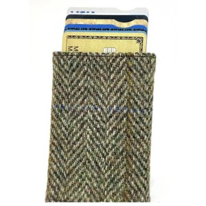 Harris Tweed Pop Up Card Holder Country Green