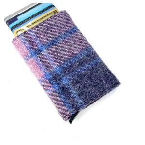 Harris Tweed Pop Up Card Holder Pastel Pink