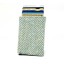 Harris Tweed Pop Up Card Holder Turquoise Herringbone