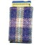 Harris Tweed Pop Up Card Holder Green and Purple Check