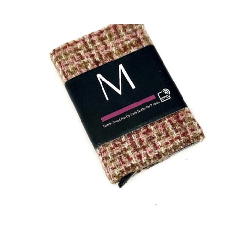 Harris Tweed Pop Up Card Holder Maple