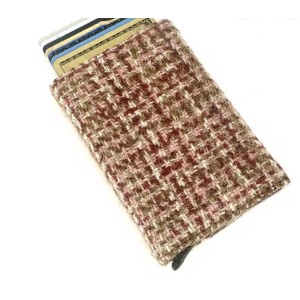 Harris Tweed Pop Up Card Holder Maple