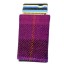 Harris Tweed Pop Up Card Holder Purple Check