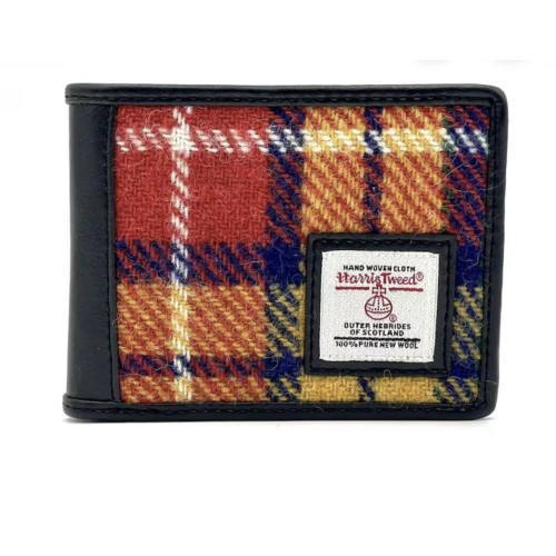 Harris Tweed Bifold Coin Wallet Saffron