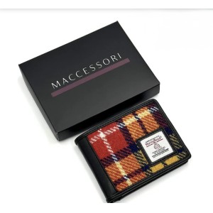 Harris Tweed Bifold Coin Wallet Saffron