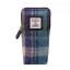 Harris Tweed Double Glasses Sleeve Green and Purple Check
