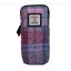 Harris Tweed Double Glasses Sleeve Pink Check