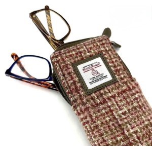 Harris Tweed Double Glasses Sleeve Maple
