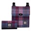 Pink & Purple Check Harris Tweed Satchel Bag