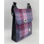 Pink & Purple Check Harris Tweed Satchel Bag