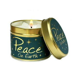 Lily-Flame Peace on Earth Tin Candle