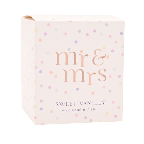 Mr & Mrs - Confetti Candle