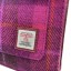 Purple Check Harris Tweed Satchel Bag