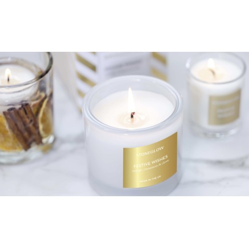 Stoneglow Festive Wishes Sented Candle