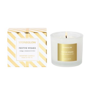 Stoneglow Festive Wishes Sented Candle