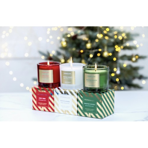 Stoneglow Frosted Woods Scented Candle