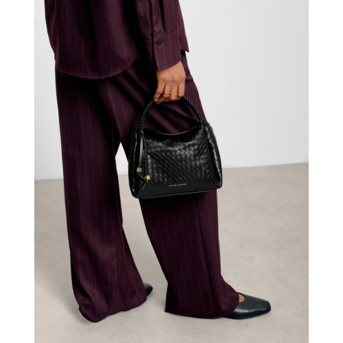 Katie Loxton Nova Woven Texture Top Handle Bag - Black