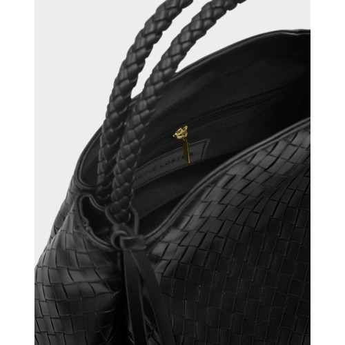 Katie Loxton Nova Woven Texture Top Handle Bag - Black
