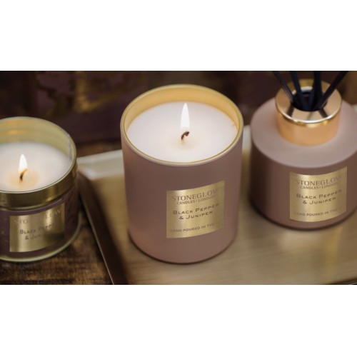 Stoneglow Black Pepper & Juniper Scented Candle