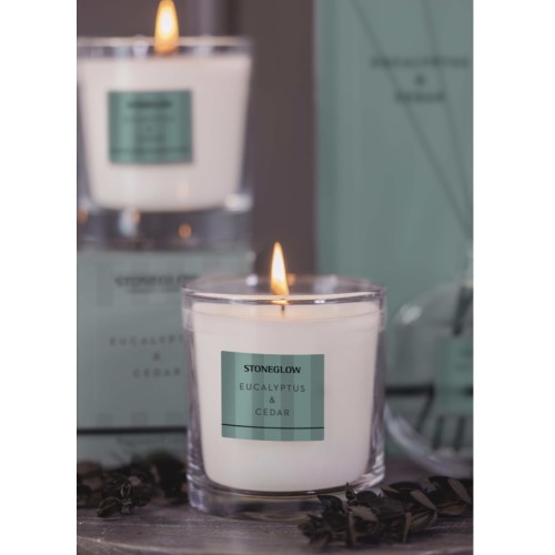 Stoneglow Eucalyptus & Cedar Scented Candle