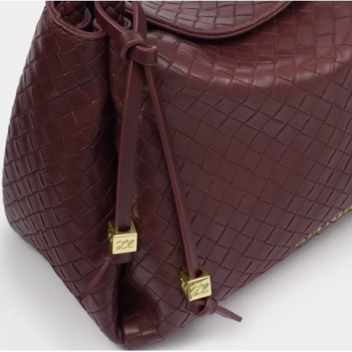 Katie Loxton Nova Woven Top Handle Bag - Cherry