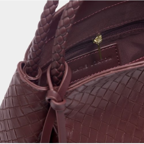 Katie Loxton Nova Woven Top Handle Bag - Cherry