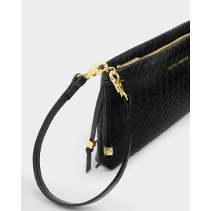Katie Loxton Nova Woven Clutch Bag - Black