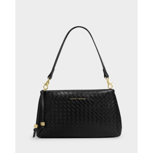 Katie Loxton Nova Woven Clutch Bag - Black