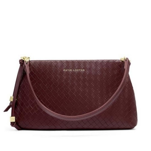 Katie Loxton Nova Woven Clutch Bag - Cherry