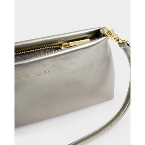 Katie Loxton Nova Petent Clutch - Pewter