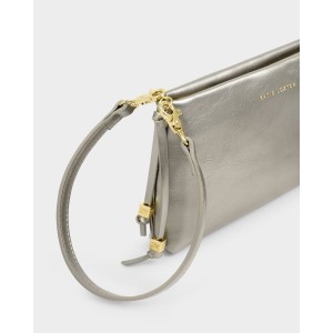 Katie Loxton Nova Petent Clutch - Pewter