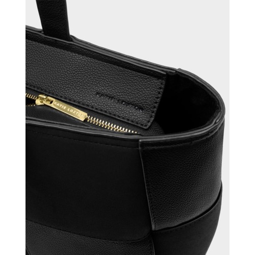 Katie Loxton Taya Woven Suede Tote Bag - Black