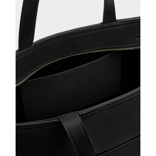 Katie Loxton Taya Woven Suede Tote Bag - Black