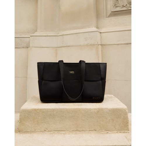 Katie Loxton Taya Woven Suede Tote Bag - Black